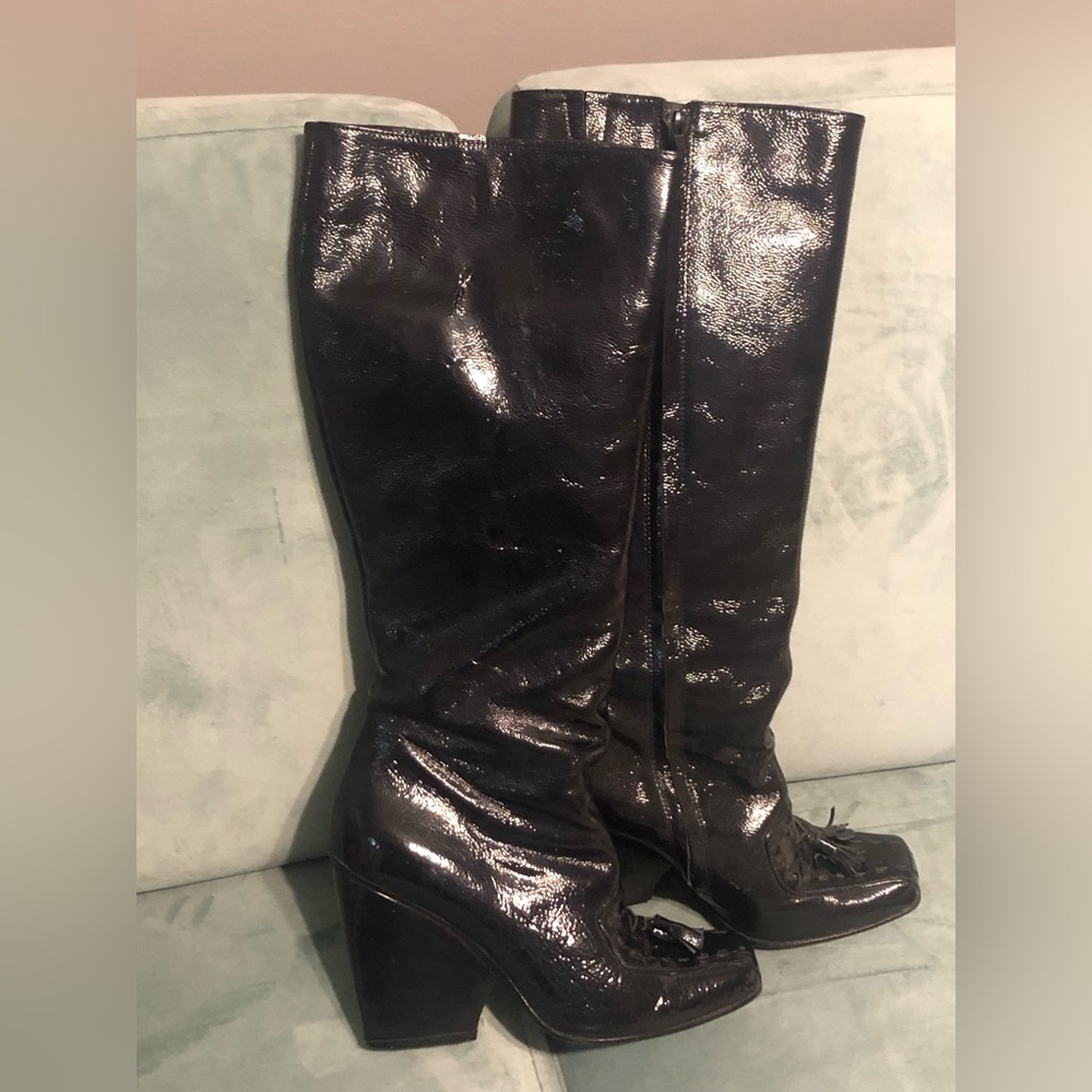Patent leather boots from Italy
